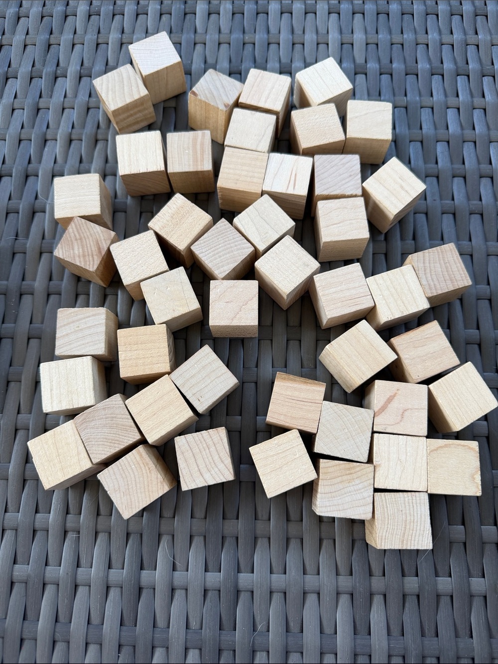 Natural Wood Toy Blocks Set for Kids - 1”x1”